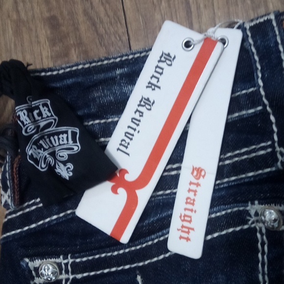 Rock Revival Women's 26 Straight Heather Embellished Shimmer NWT - Picture 6 of 12